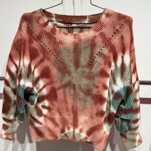 Never Been Worn YFB Marcelyn sweater in deep rust Venus tie dye wash sz small